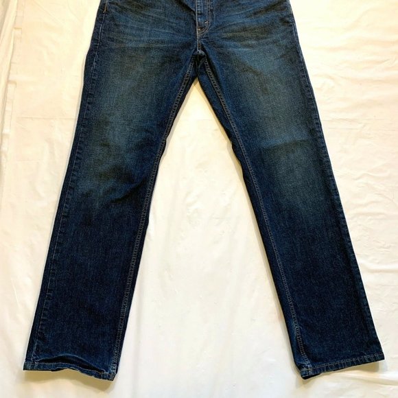Levi's Denizen 285 Jeans Mens 34x34‎ Relaxed Fit Stretch Faded Dark Blue Denim - Picture 4 of 12